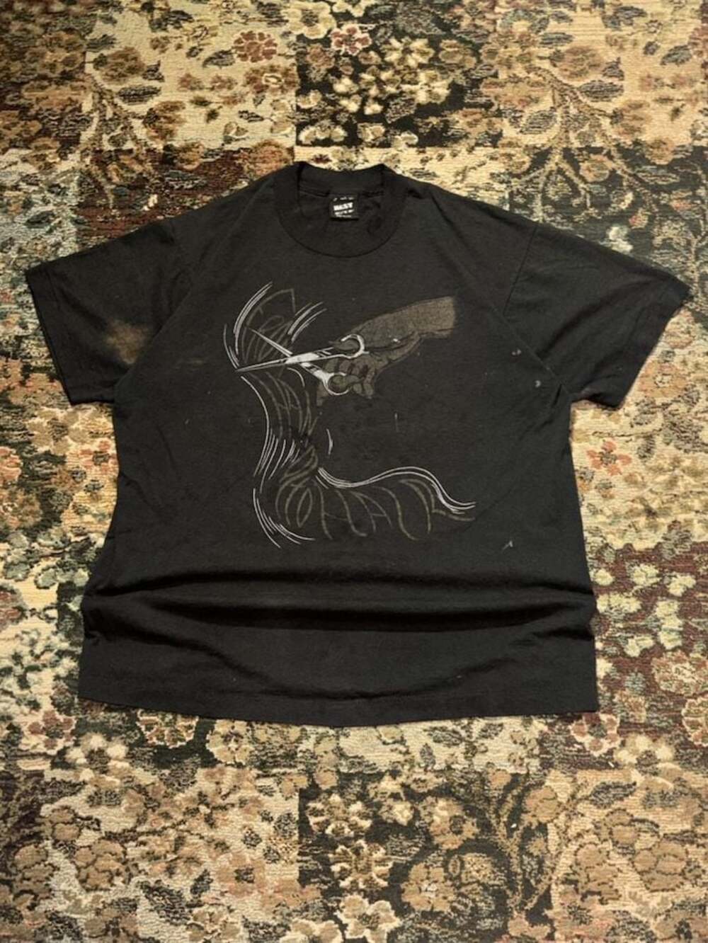 Vintage 90s Best Fruit of the Loom Hair Stylist Graphic T-Shirt Size Large